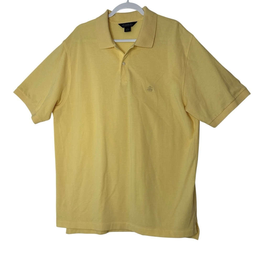 Brooks Brothers Polo Shirt Men's XL Short Sleeve Golf Logo Stretchโ Outdoor